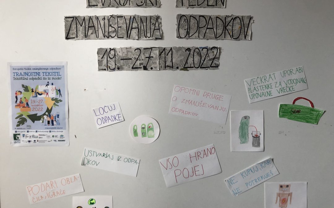 Ekošola – Evropski teden zmanjševanja odpadkov